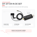 Inhoud Boscer DAB+ set met raamantenne, antennekabel, USB ontvanger en handleiding