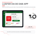DAB-Z app met voorbeeldzenders Radio 538, NPO Radio 2 en Qmusic op een Android autoradio