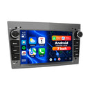 Boscer Autoradio geschikt voor Opel Corsa, Astra & Vectra 2003-2011 | 7 inch CarPlay & Android Auto draadloos | Android 15 | 4+64GB | Grijs hoofdfoto
