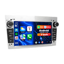 Boscer Autoradio geschikt voor Opel Corsa, Astra & Vectra 2003-2011 | 7 inch CarPlay & Android Auto draadloos | Android 15 | 4+64GB | Zilver hoofdfoto