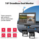 Boscer Achteruitrijcamera set Pro – Draadloos – 7 Inch HD Scherm (1024×600) – Dual 1080P Camera's – IP68 Waterdicht – BS