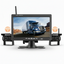 Boscer Achteruitrijcamera set Pro – Draadloos – 7 Inch HD Scherm (1024×600) – Dual 1080P Camera's – IP68 Waterdicht – BS
