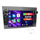 Boscer Autoradio geschikt voor Opel Corsa, Astra & Vectra 2003-2011 | 7 inch CarPlay & Android Auto draadloos | Android 15 | 6+128GB | Grijs hoofdfoto