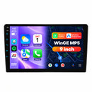 Boscer 9 inch 2-DIN autoradio met WinCE MP5, draadloos CarPlay en Android Auto