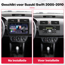 Voor en na: dashboard van de Suzuki Swift 2005-2010 met de Boscer autoradio