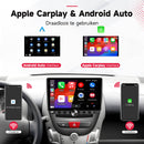Boscer Autoradio geschikt voor Citroen, Peugeot & Toyota Aygo 2005-2014 | 10.1 inch CarPlay & Android Auto draadloos | Android 15 | Fysiek bedieningspaneel | 4+64GB