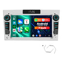 Boscer Autoradio geschikt voor Opel Corsa, Astra & Vectra 2003-2011 | 7 inch CarPlay & Android Auto draadloos | Android 15 | 2+64GB | Zilver hoofdfoto