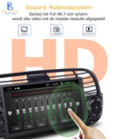 Boscer® Autoradio - Geschikt voor Fiat 500 2007-2015 - Apple Carplay & Android Auto - Android 13 - 7'' Navigatiesysteem - Zwart - Achteruitrijcamera