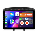 Boscer Autoradio geschikt voor Peugeot 308 2007-2015 | 9 inch CarPlay & Android Auto draadloos | Android 15 | 6+128GB hoofdfoto