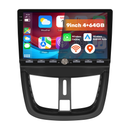 Boscer Autoradio geschikt voor Peugeot 207 2006-2015 | 9 inch CarPlay & Android Auto draadloos | Android 15 | Fysiek bedieningspaneel | 4+64GB hoofdfoto