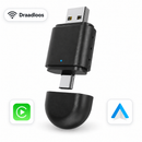 Boscer Carplay & Android Auto Dongle - Draadloos Apple Carplay & Android Auto - 2 in 1 Carplay Dongle - USB-A & USB-C - Te gebruiken met ingebouwde Apple Carplay & Android Auto - Extra klein formaat hoofdfoto