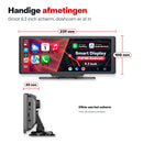 Boscer CarPlay-scherm met Navigon-adapter - maten