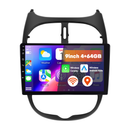 Boscer Autoradio geschikt voor Citroen & Peugeot 206 2002-2010 | 9 inch CarPlay & Android Auto draadloos | Android 15 | 4+64GB hoofdfoto