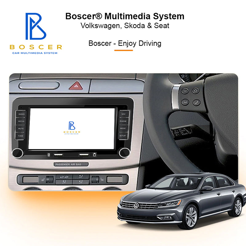 Autoradio Volkswagen, Skoda & Seat Autoradio | Android 10 | Navigatiesysteem | 7' HD scherm | Achteruitrijcamera