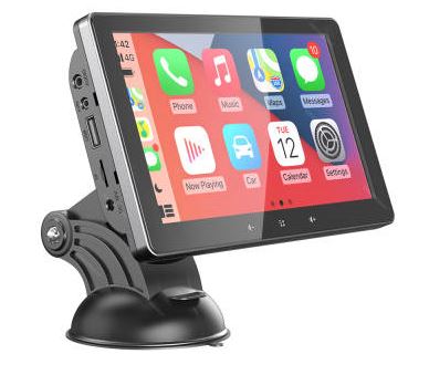 Smart Navigatiesysteem | Apple Carplay & Android Auto (draadloos) | 7 Inch HD Touchscreen | Verplaatsbaar Display | Bluetooth  Inclusief Achteruitrijcamera